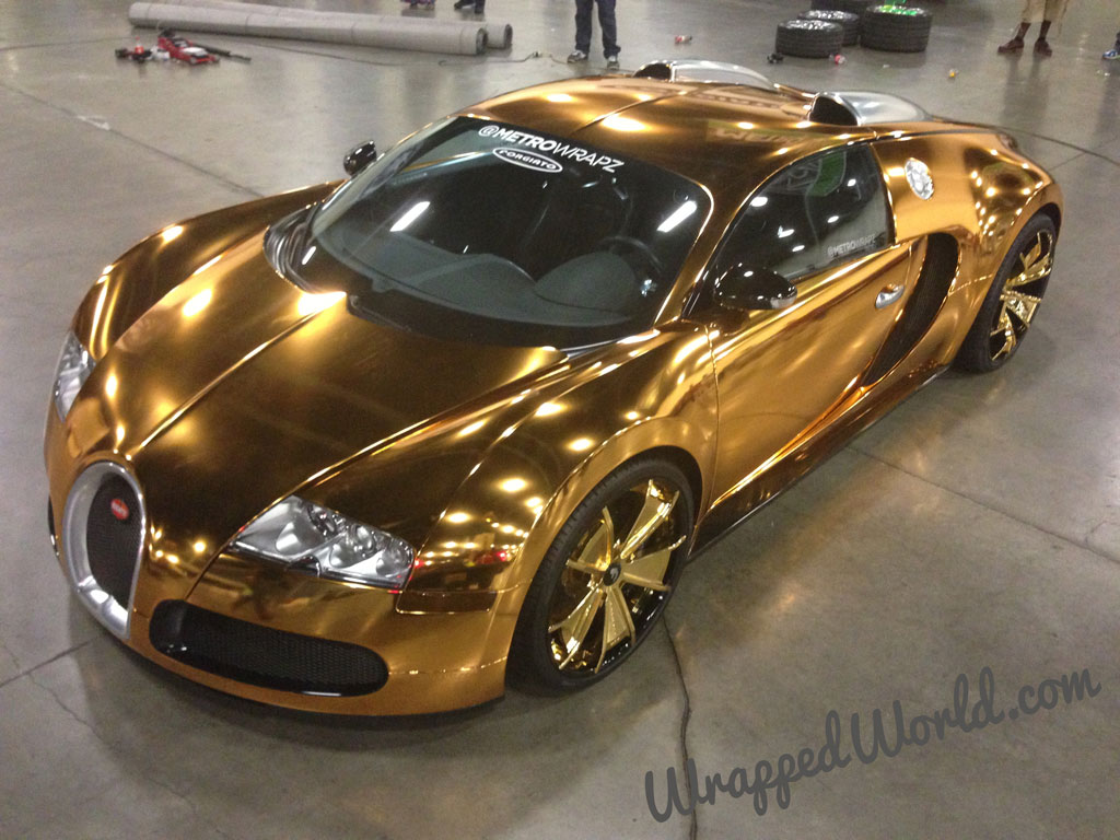 Flo Rida\'s Chrome Bugatti Veyron Gold Meet