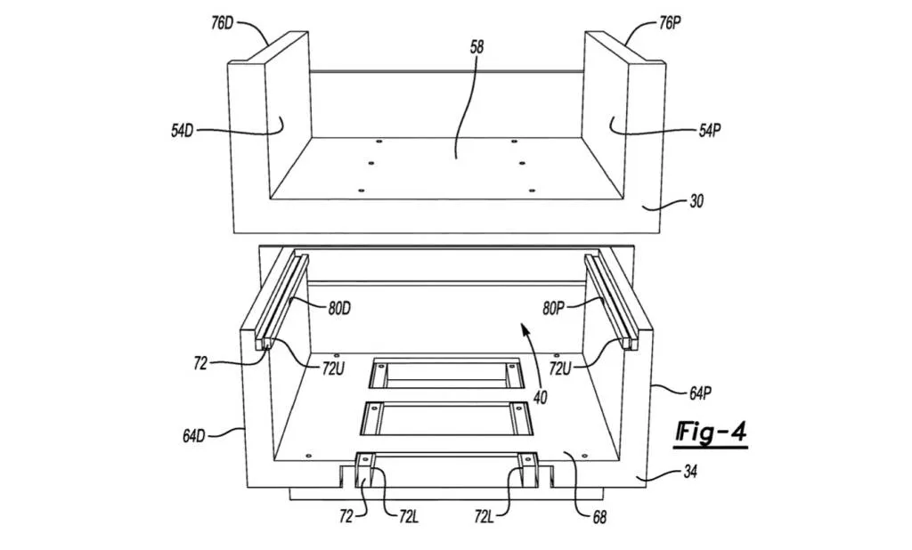 Image de brevet du système d'extension de caisse Ford
