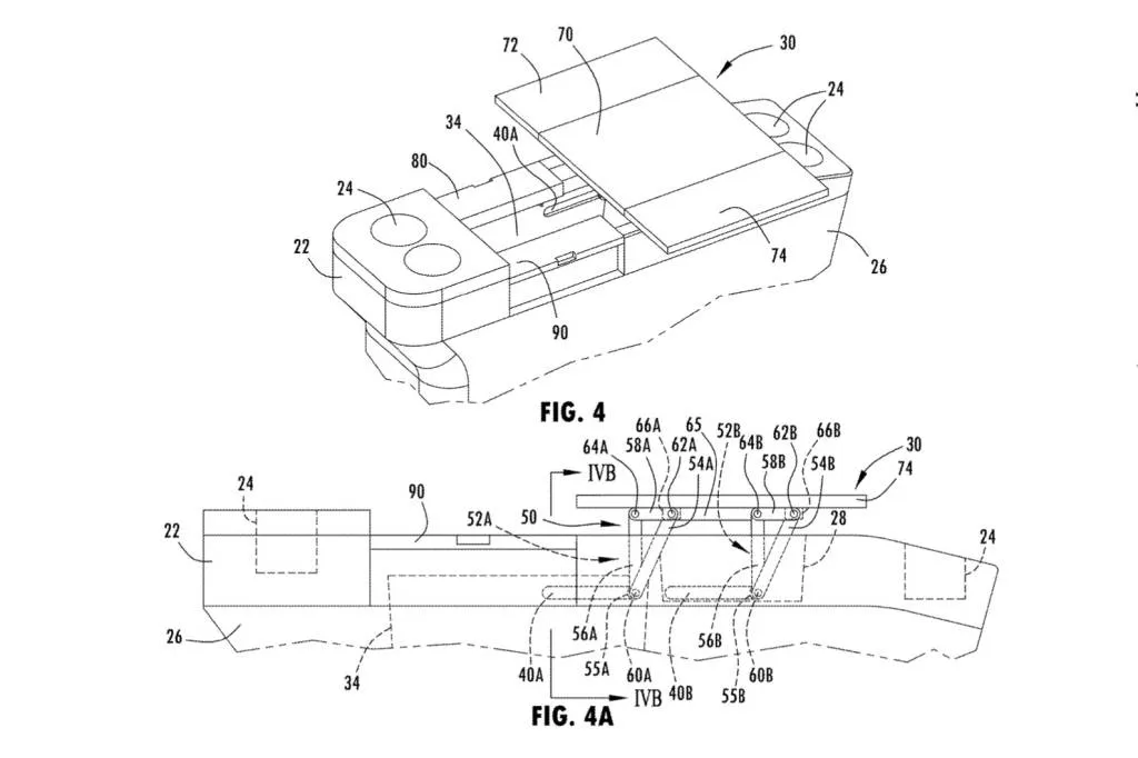 Ford center console table patent image