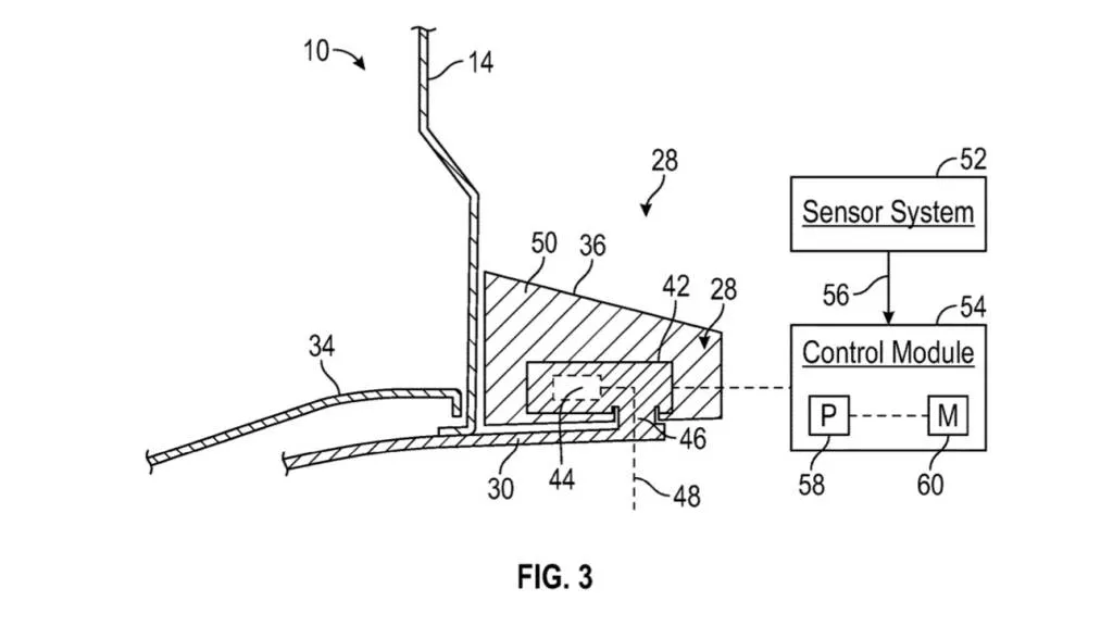 Ford deployable mud flap patent image