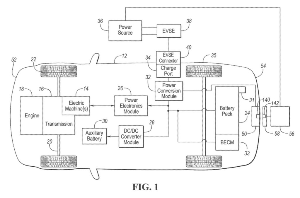 Ford's magnetic EV charger patent image