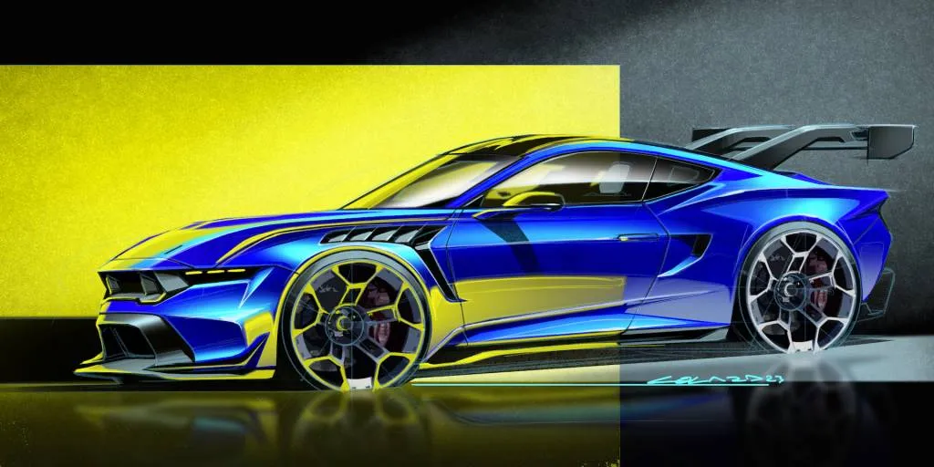 2025 Ford Mustang GTD design sketch