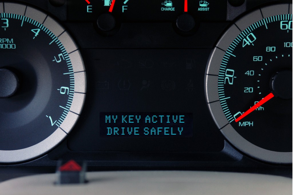 Ford MyKey Message Center-- System Active