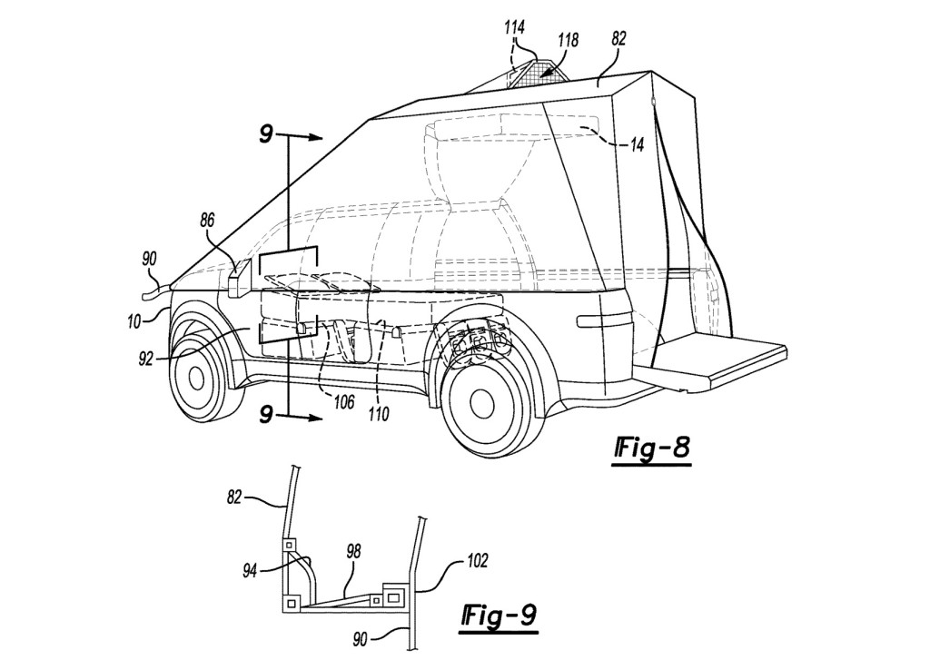 Ford pickup truck midgate patent image