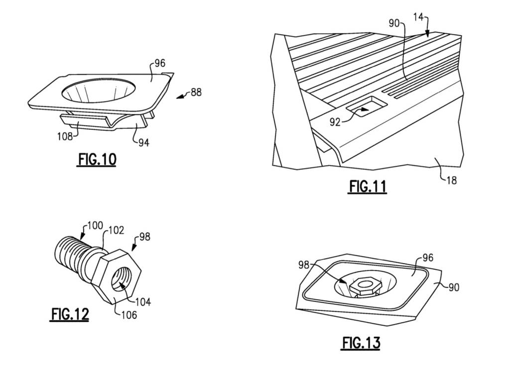 Ford reconfigurable tonneau cover patent image
