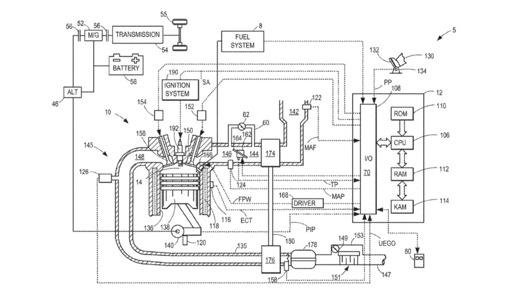 Ford remote engine patent image
