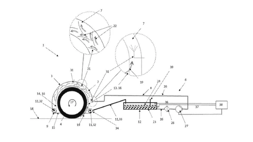 Ford tire dust collector patent image
