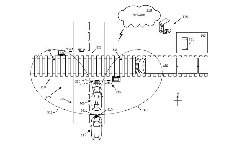 Ford train-detection system patent image