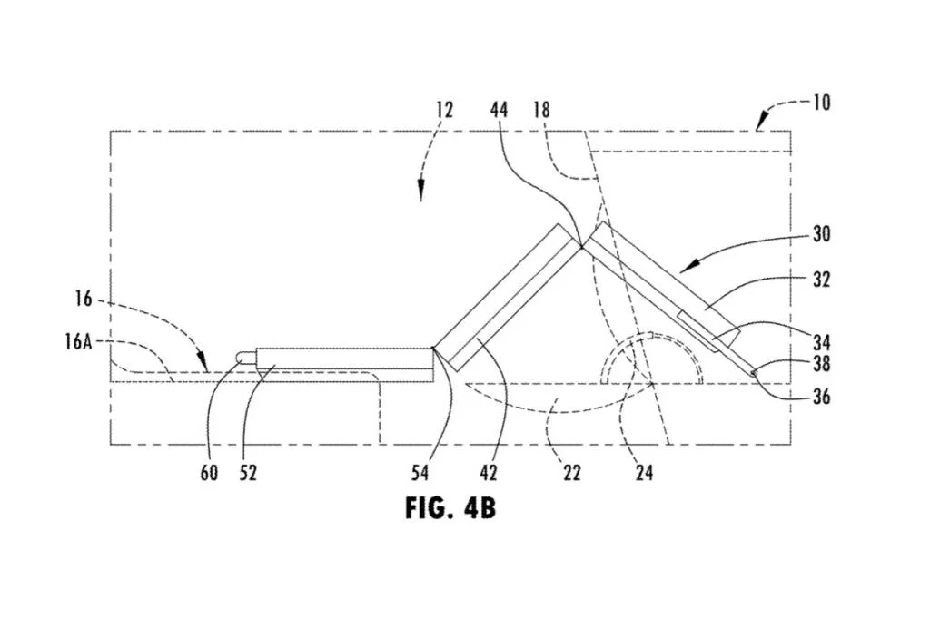 Ford tray system patent image