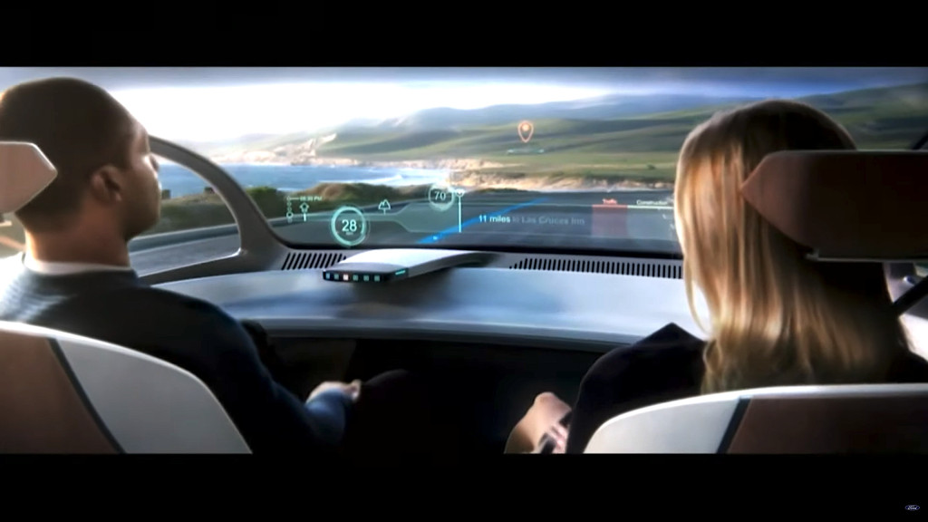 Ford's futuristic autonomous driving interface teased at truck event