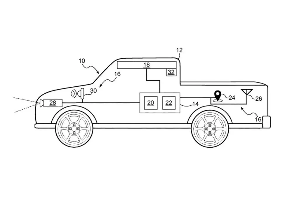 General Motors deployable awning patent image