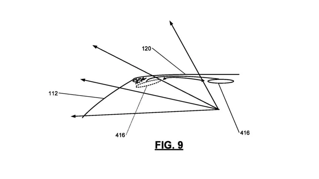 General Motors panoramic windshield patent image