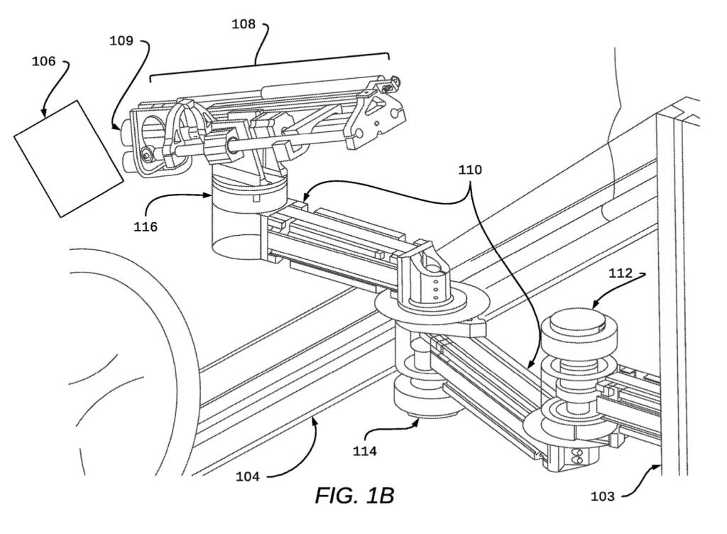 General Motors robotic EV charger patent image