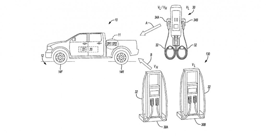 GM patent filing  -  dual charge ports