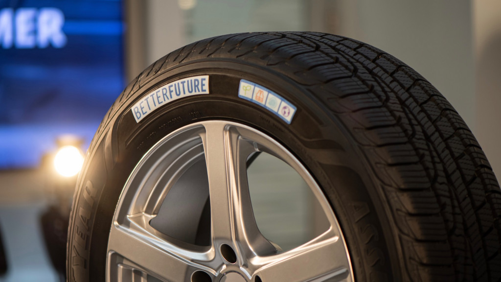 Goodyear tire made of 70% durable material