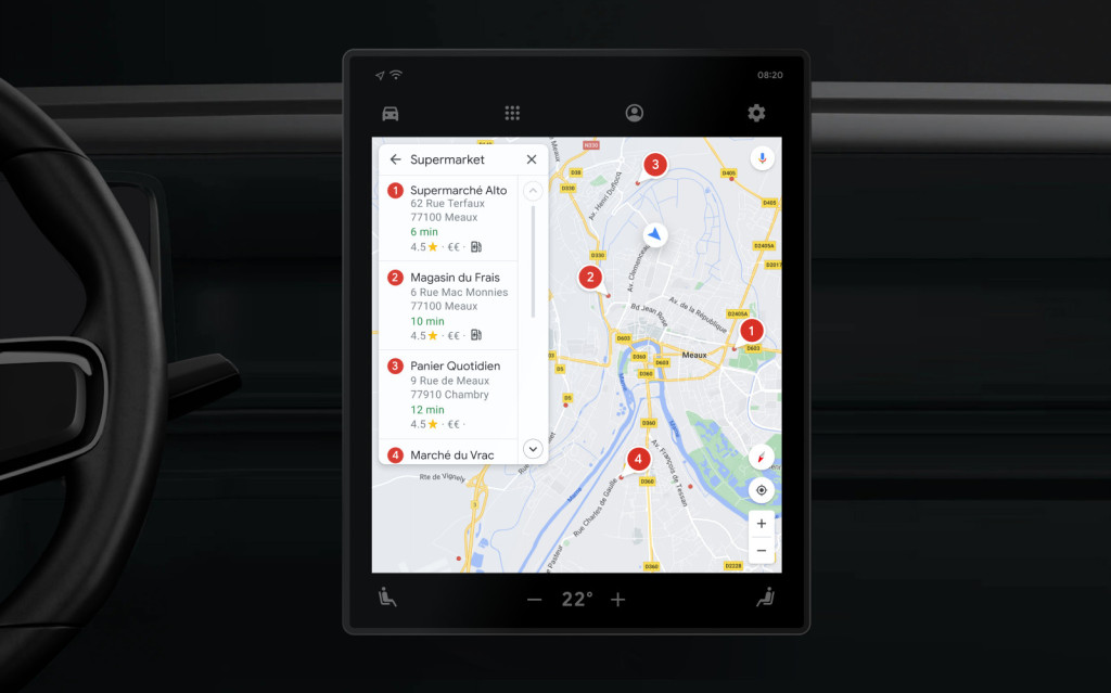 Google Maps EV charging station functionality