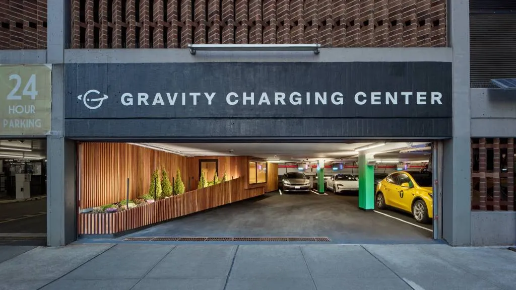 Gravity electric vehicle charging center in New York City