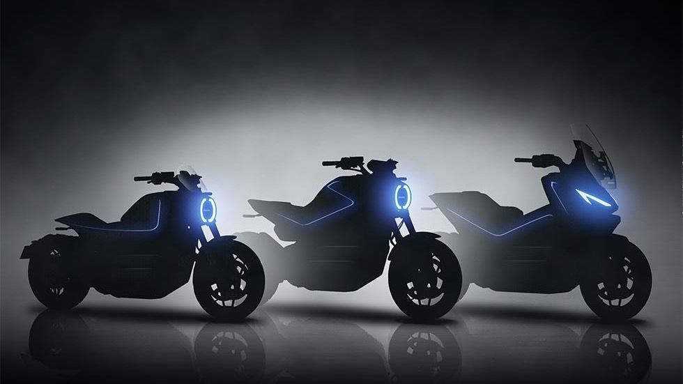 Teaser of Honda electric motorcycle