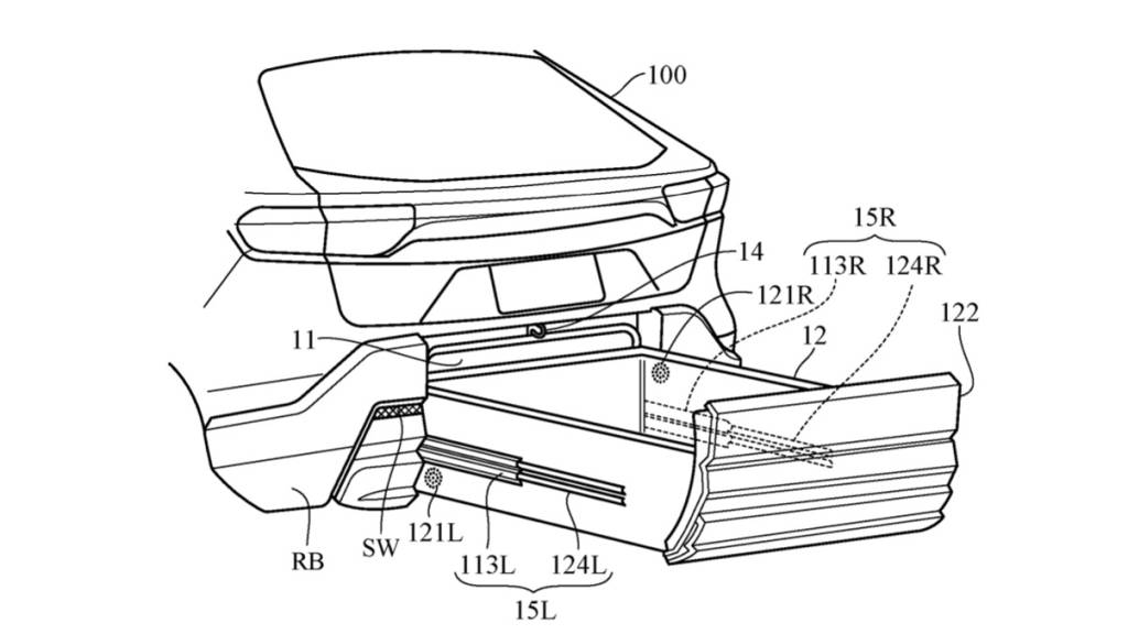 Honda rear bumper storage patent image