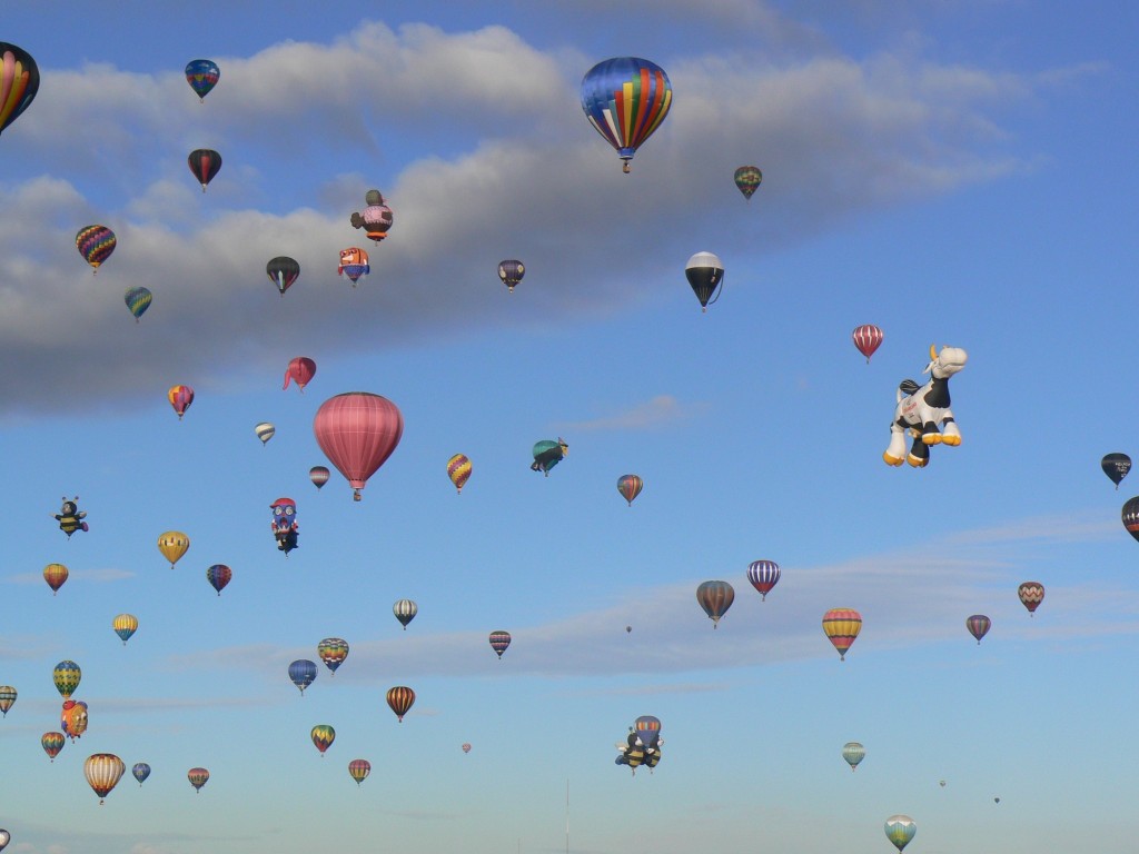 Hot air balloons at the Albuquerque Balloon Fiesta 2012