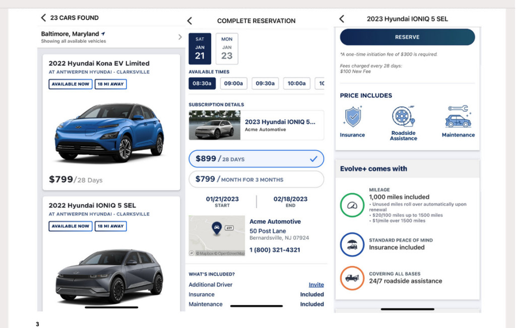 Hyundai Evolve+ EV subscription alongside other offerings