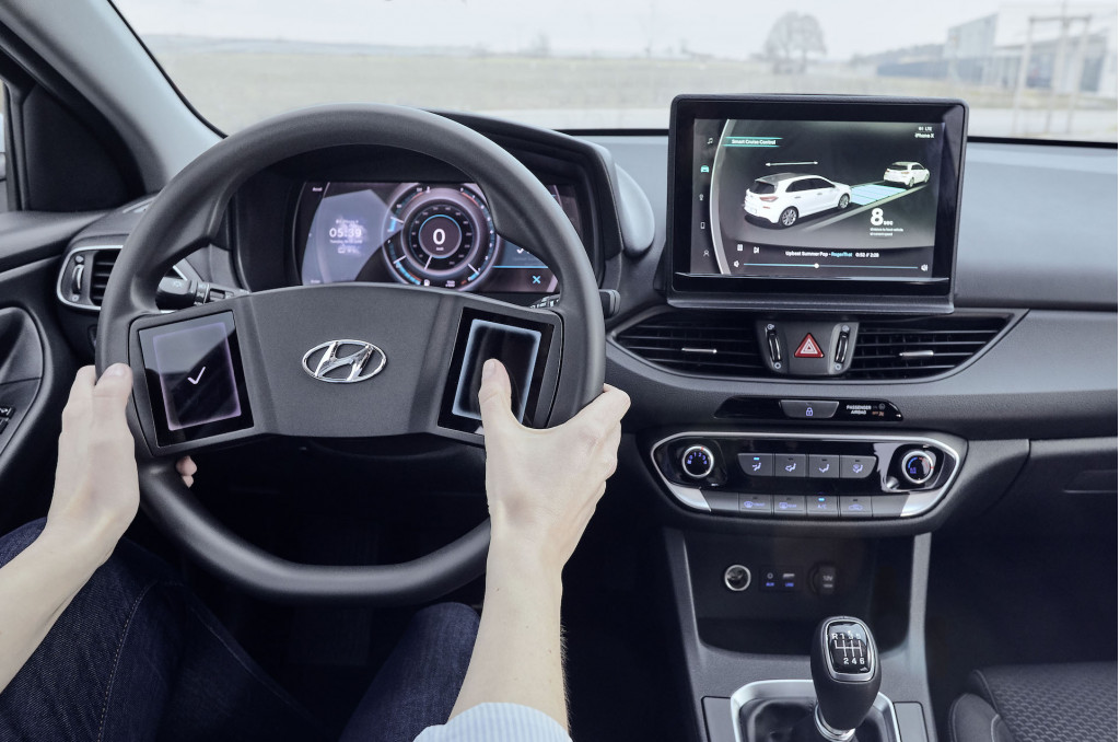 Hyundai's future cars could include steering wheel-mounted touchscreens