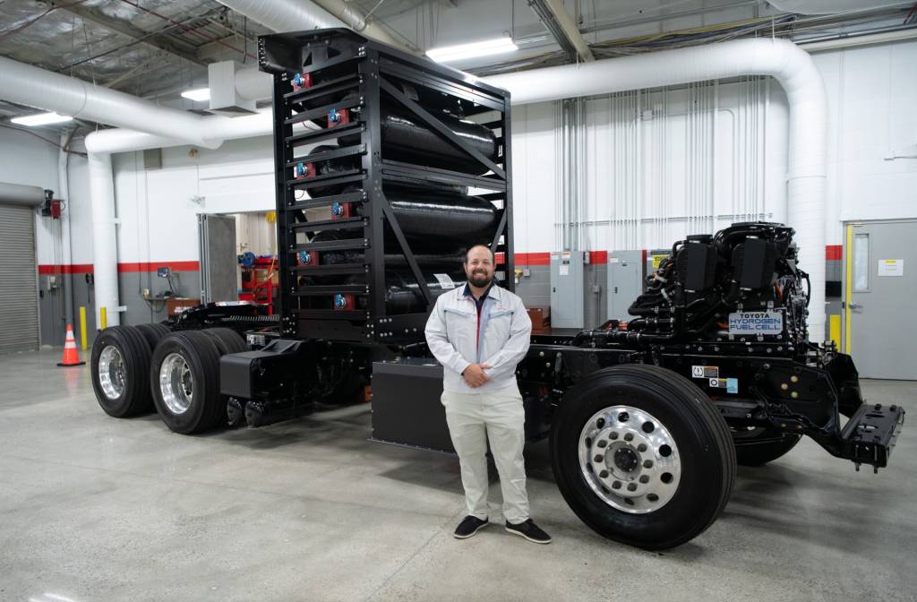 Kenworth-Toyota hydrogen fuel-cell semi prototype. - May 2024
