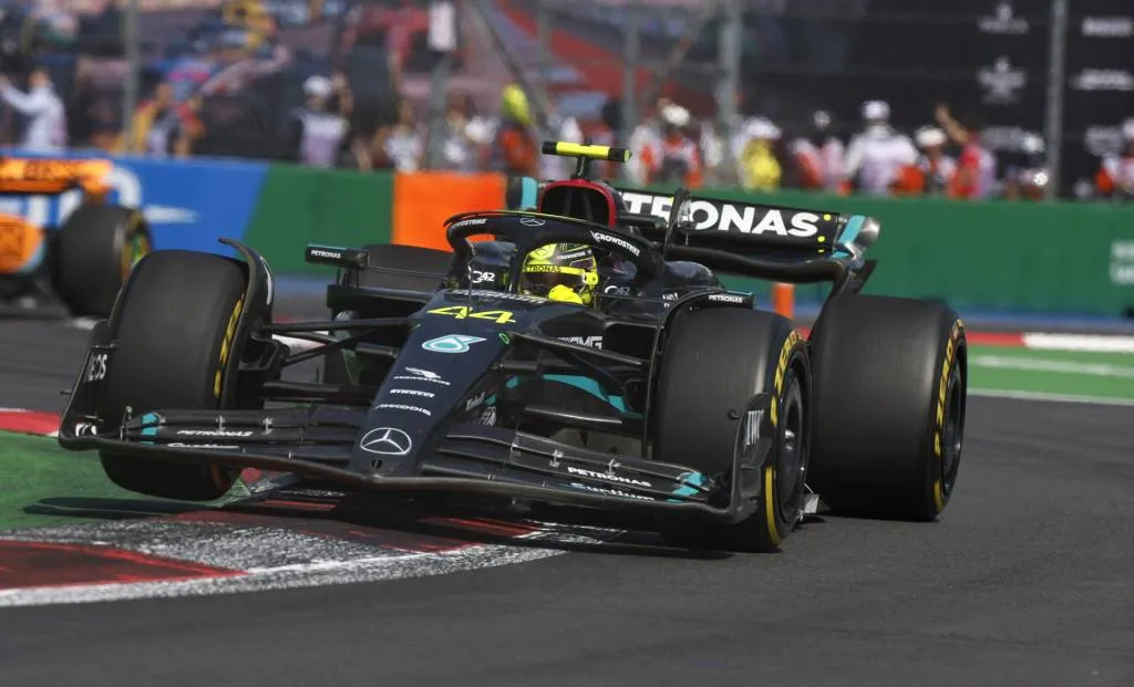 Lewis Hamilton tijdens de Formule 1 Grand Prix van Mexico van 2023