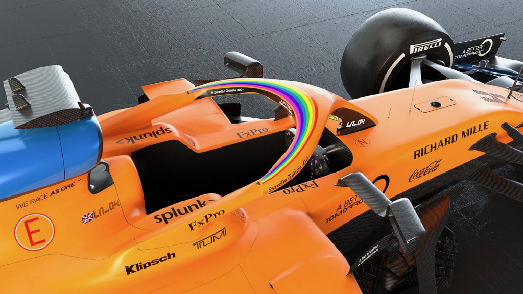 McLaren Formula One car wears rainbow for new diversity initiative