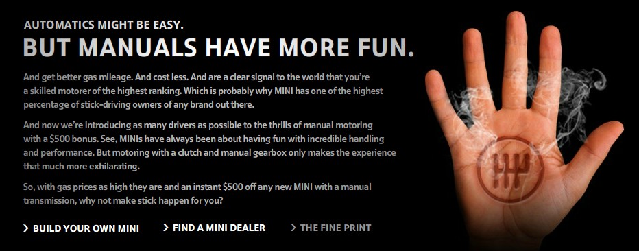 MINI Tries To Save Stick-Shifts With $500 Discount lead image
