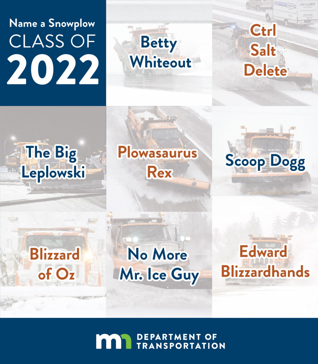 MnDOT Name a Snowplow Class of 2022