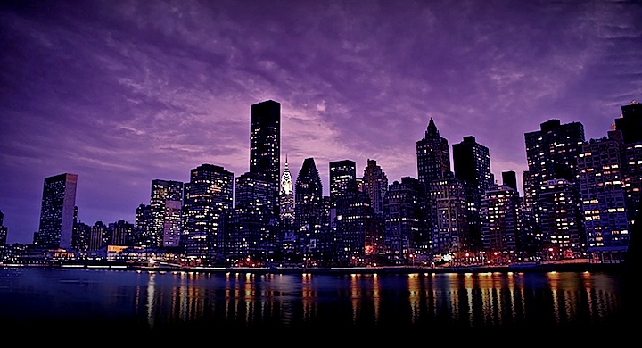 De skyline van de stad New York
