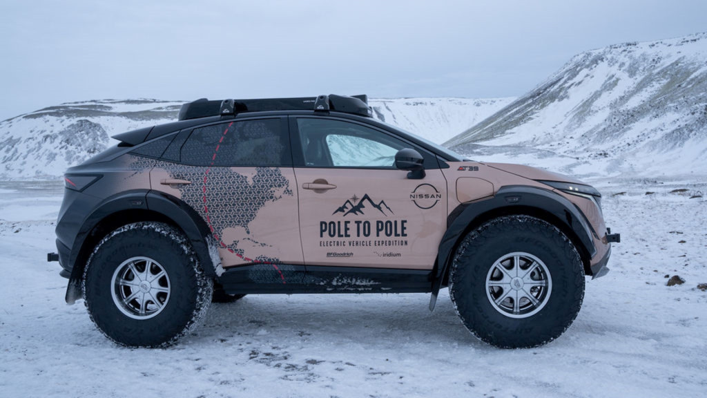 Nissan Ariya Pole to Pole expeditionsfordon