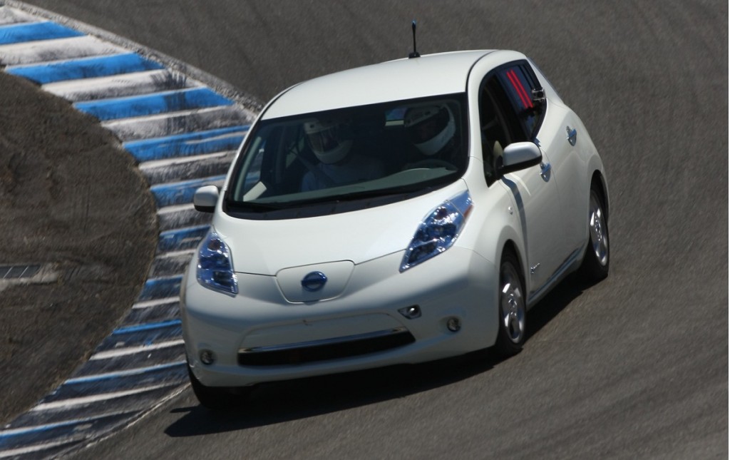 2011 Nissan Leaf Proves It Can Tackle Laguna Seca: Video lead image