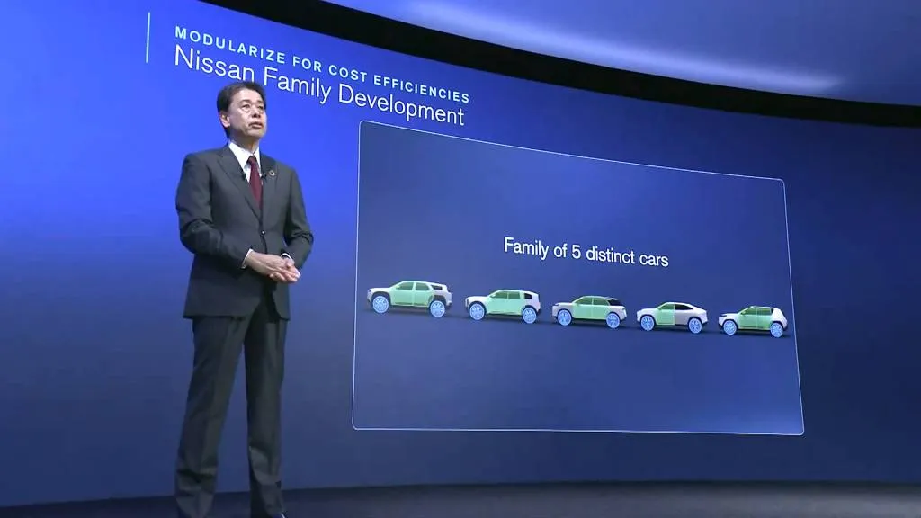 Nissan prévoit une famille de véhicules avec les mêmes composants communs dans la partie supérieure de la carrosserie