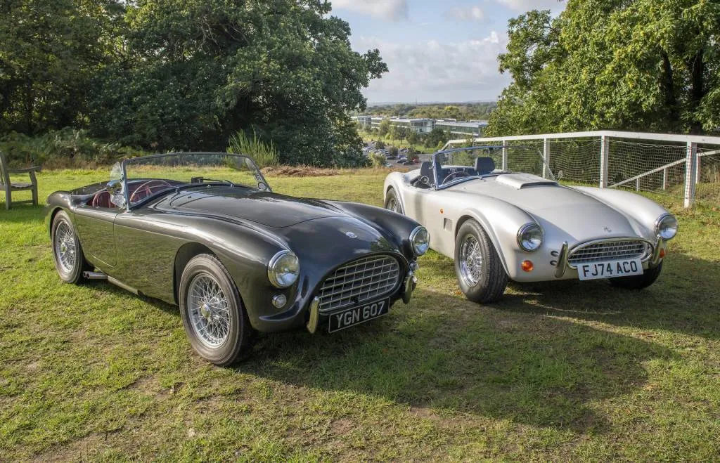 Original AC Ace Bristol (left) and AC Cobra Mk2