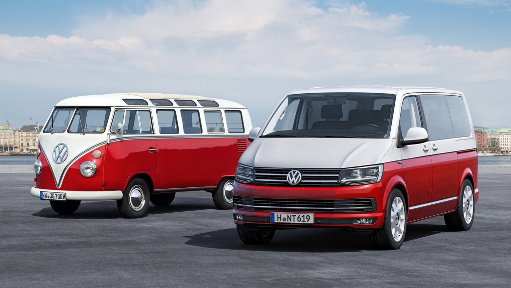 Original Volkswagen Microbus and the 2016 Transporter