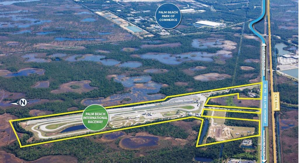 „Palm Beach International Raceway“ (vaizdas per CBRE)