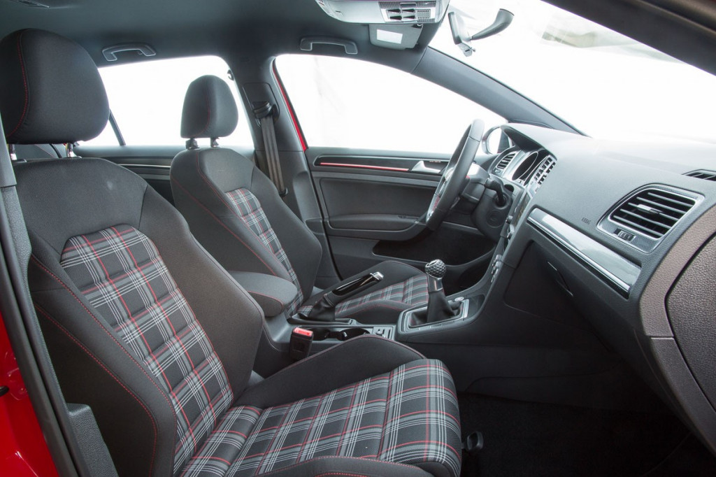 Plaid seats in the Volkswagen GTI