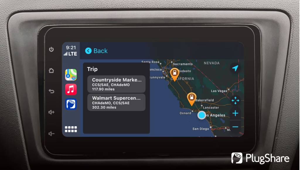 PlugShare with Apple CarPlay