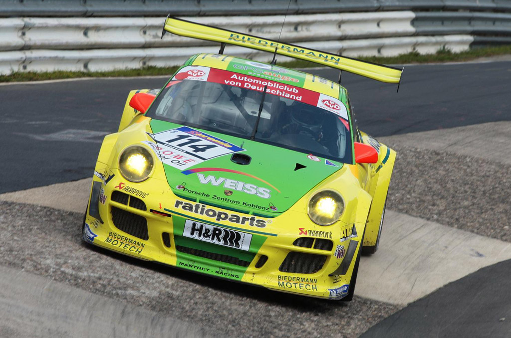 2014 Effort Racing Porsche 911 GT3 R signed SCCA PWC postcard Mills Bergmeister 