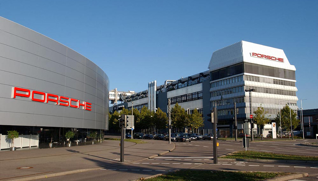 Porsche headquarters in Stuttgart, Germany