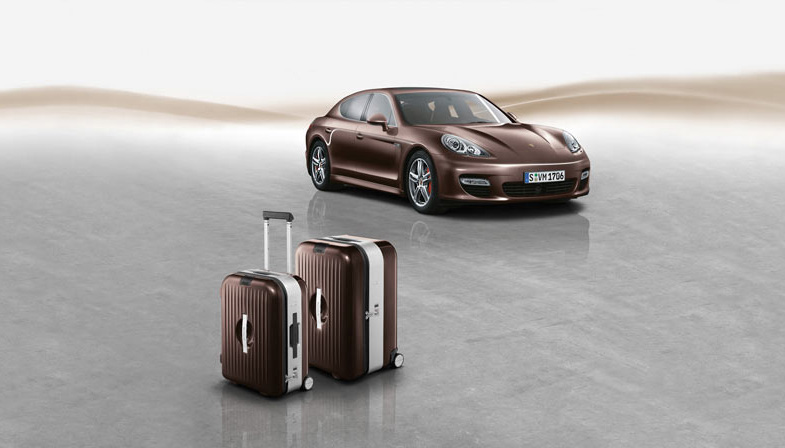 Porsche Panamera with custom luggage