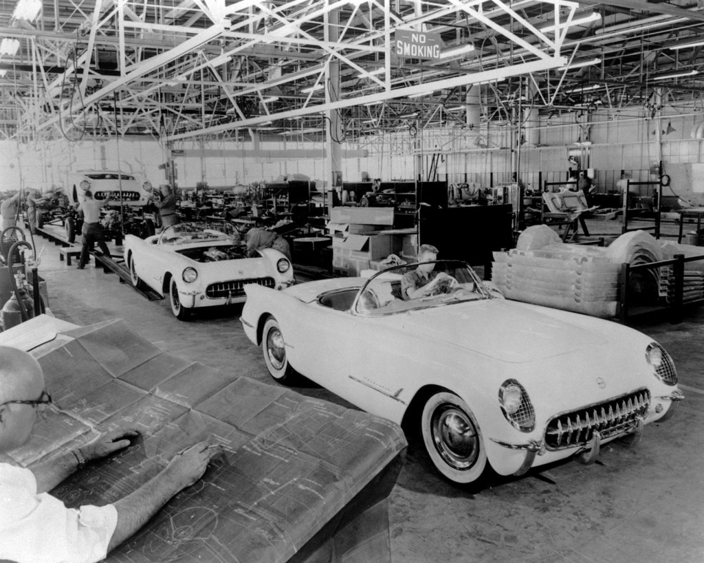 Production of the 1953 Chevrolet Corvette, the very first Corvette
