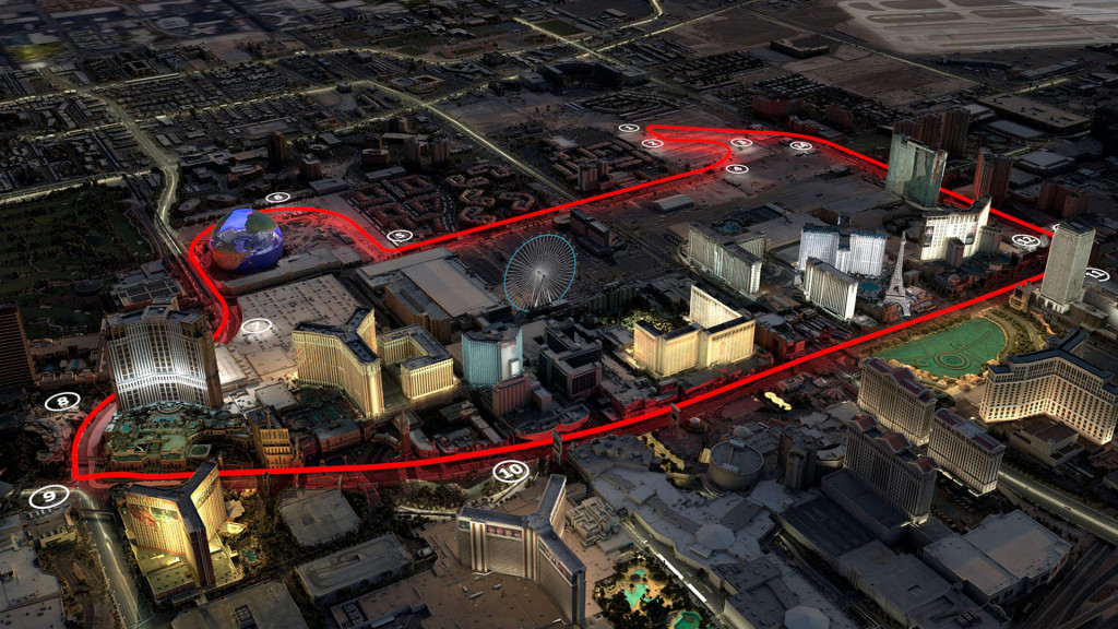 Proposed circuit layout for 2023 Formula One Las Vegas Grand Prix