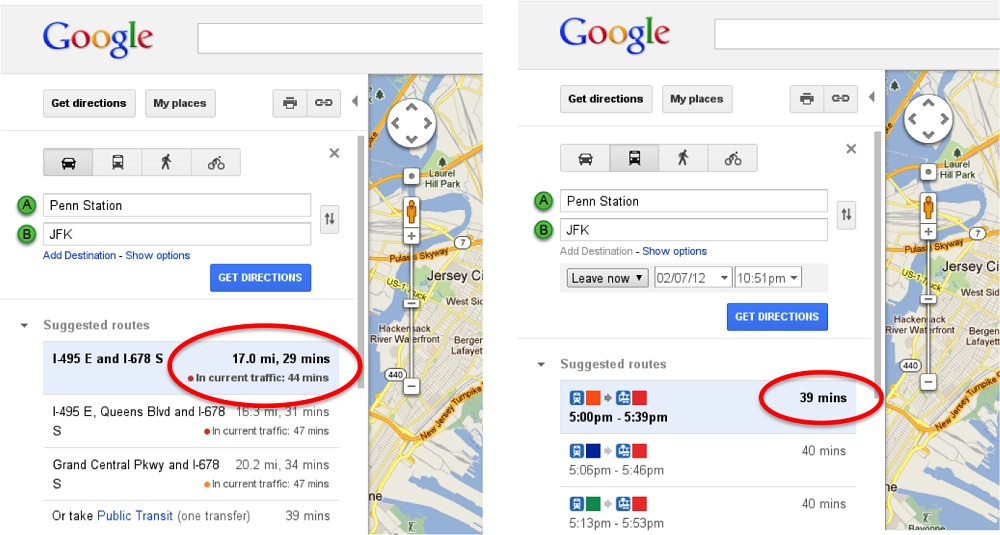 Real-time traffic data added to Google Maps
