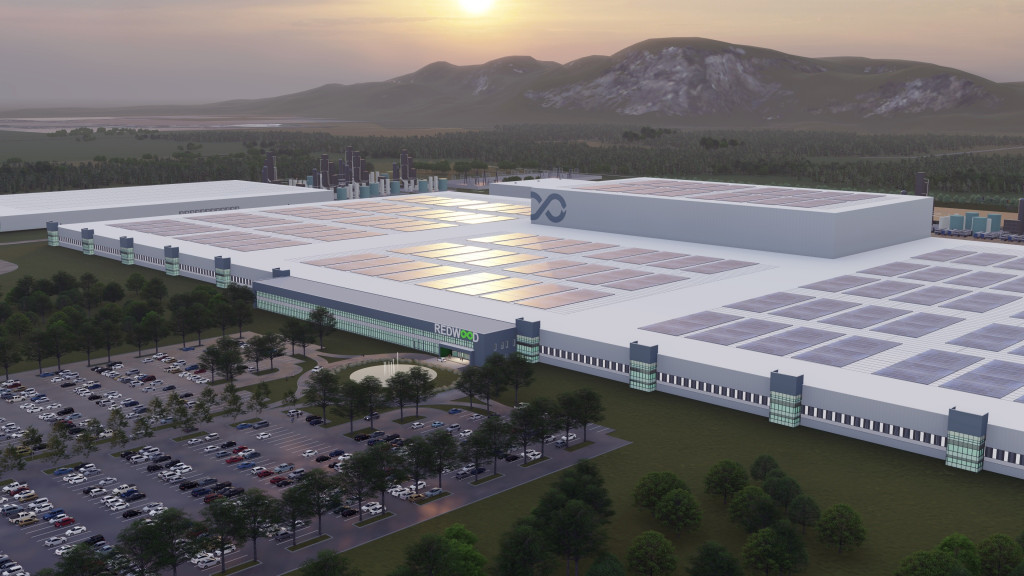 Rendering of proposed Redwood Materials cathode factory