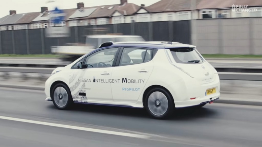 Riding in prototype of fully autonomous Nissan Leaf electric car, March 2017  [video: Fully Charged]