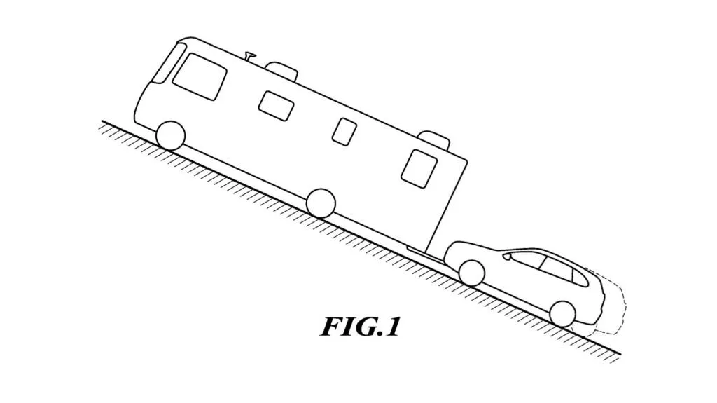 Rivian free-wheel towing patent image