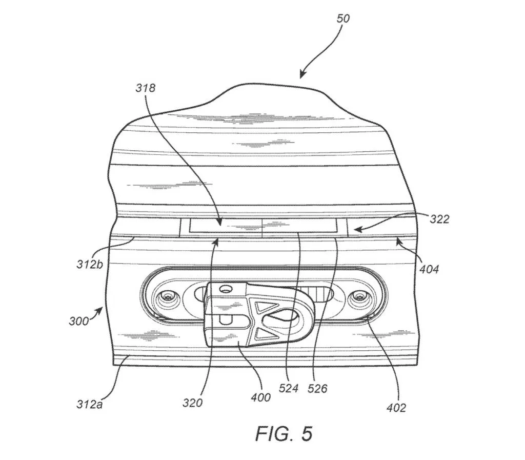 Rivian integrated winch patent image